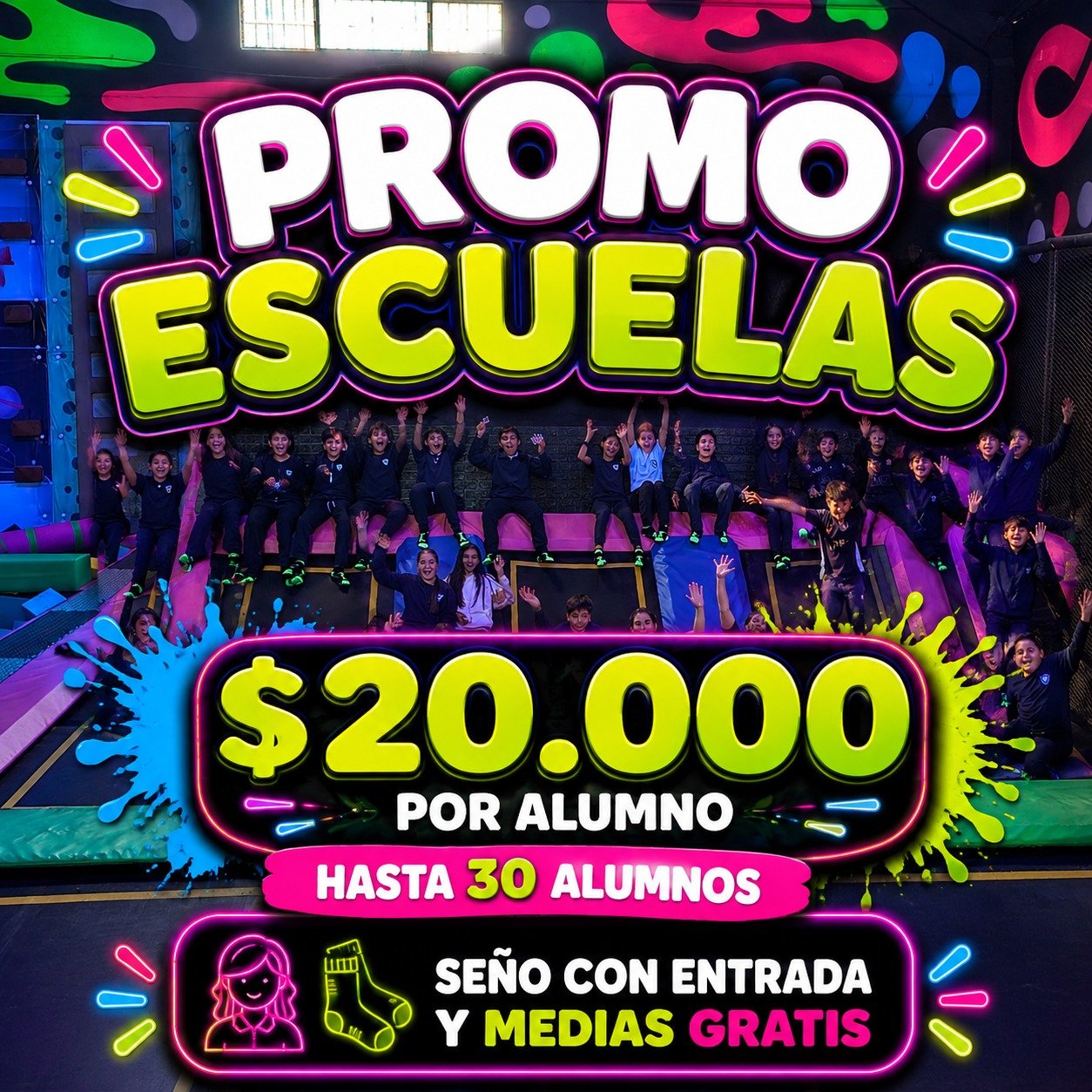 Promo Escuelas: $20.000 por alumno